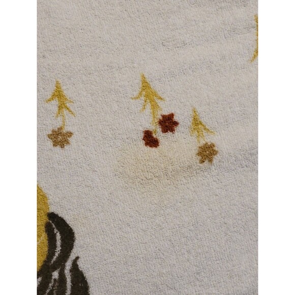 Vintage California Hand Prints Terry Tablecloth Roosters READ - Picture 4 of 10